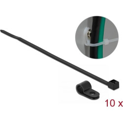 Delock Mounting Clamp 4.8 mm with Cable Tie L 150 x W 2.5 mm black
