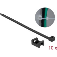 Delock Screw Fixing Mount 23 x 16 mm with Cable Tie L 150 x B 7.2 mm black