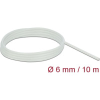 Fiberglass Sleeving 10m x 6mm, white, Delock