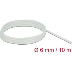 Fiberglass Sleeving 10m x 6mm, white, Delock