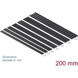Delock Heat Shrink Tube Set 200 mm 28 pieces black