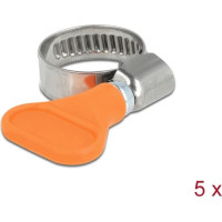 Delock Butterfly Hose Clamp stainless steel 400 SS 12 - 20 mm 5 pieces orange