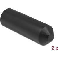 Delock End Caps with inside adhesive 80 x 25 mm 2 pieces black