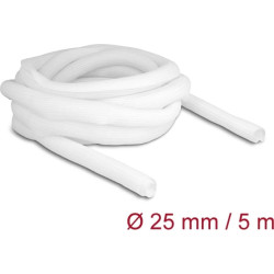 Delock Braided Sleeve self-closing 5 m x 25 mm white