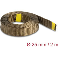 Delock Braided Sleeve made of basalt fibers 2 m x 25 mm brown