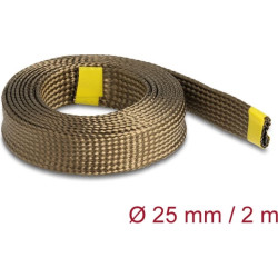 Delock Braided Sleeve made of basalt fibers 2 m x 25 mm brown