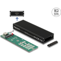 Delock External USB Type-C™ Combo Enclosure for M.2 NVMe PCIe or SATA SSD