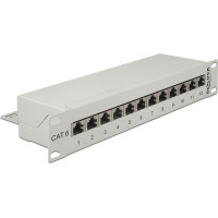 Delock 10 Patch Panel 12 Port Cat.6 grey