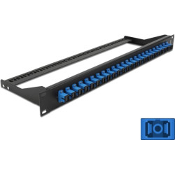 Delock 19″ Fibre Patch Panel 24 port SC Simplex blue
