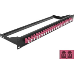 Delock 19″ Fibre Patch Panel 24 port LC Duplex violet