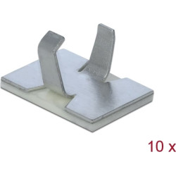 Delock Cable clamp self-adhesive aluminium 10 pieces