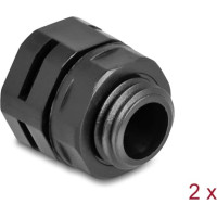 Delock Ventilation Plug M12 black 2 pcs