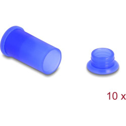 Delock DL4 Dust Cover for male and female connector, silicone, 2-parts, blue 10 pcs set