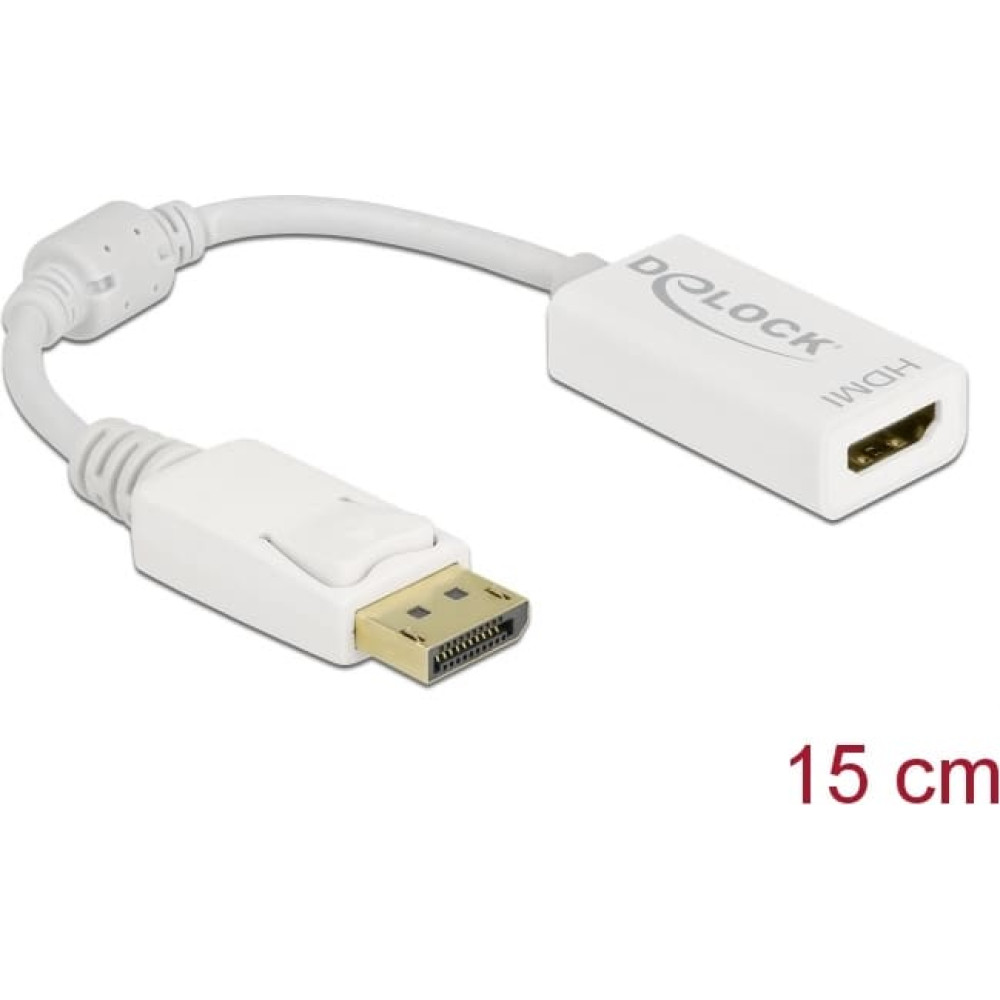 Delock Adapter DisplayPort 1.1 male to HDMI female Passive white