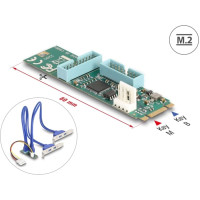 Delock Converter M.2 Key B+M male to 4 x USB 5 Gbps Type-A female with 50 cm cable