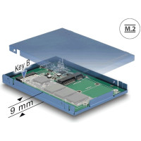 Delock 2.5″ Converter USB 10 Gbps Micro-B female to M.2 / mSATA with enclosure