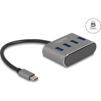 Delock 4 Port USB 5 Gbps Hub with USB Type-C™ connector – USB Type-A ports on top