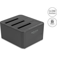Delock USB Docking Station for 3 x SATA HDD / SSD with 1:2 Clone Function