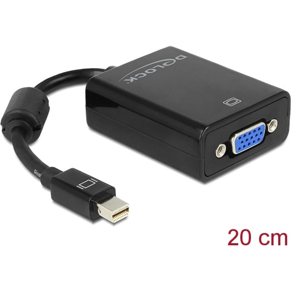 Delock Adapter mini DisplayPort 1.2 male > VGA female black