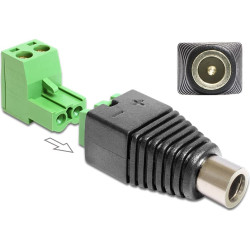 Delock Adapter DC 2.5 x 5.5 mm female  Terminal Block 2 pin 2-part