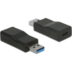 Delock Converter USB 3.2 Gen 2 Type-A male > USB Type-C™ female Active black