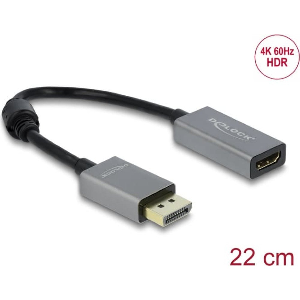 Delock Active DisplayPort 1.4 to HDMI Adapter 4K 60 Hz (HDR)