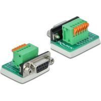 Delock D-Sub9 female to Terminal Block with Push Button vertical