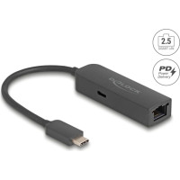 Delock USB Type-C&trade; Adapter to 2.5 Gigabit LAN with Power Delivery 100 watt