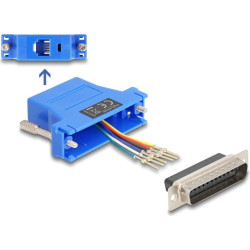 Delock D-Sub 25 pin male to RJ12 female Assembly Kit blue