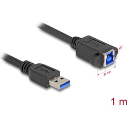 Delock USB 5 Gbps Cable USB Type-A male to USB Type-B female for installation 1 m black