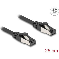 Delock RJ45 Network Cable Cat.8.1 S/FTP 0.25 m up to 40 Gbps black