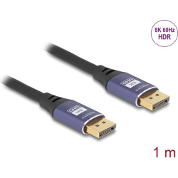 Delock DisplayPort Cable 8K 60 Hz 1 m lila metal