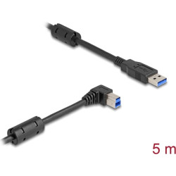 Delock USB 5 Gbps Cable Type-A male to Type-B male 90° right angled 5 m