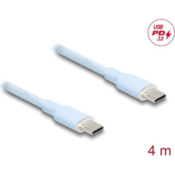 Delock USB 2.0 Cable USB Type-C™ male to male PD 3.0 60 W 4 m blue Silicone