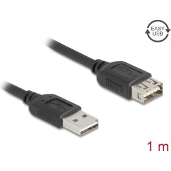 Delock USB 2.0 extension cable EASY USB Type-A male to EASY USB Type-A female 1 m