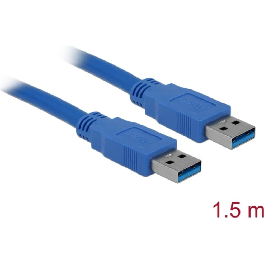 Delock USB 5 Gbps Cable Type-A male to Type-A male 1.5 m blue