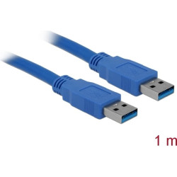 Delock USB 5 Gbps Cable Type-A male to Type-A male 1 m blue