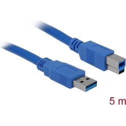 Delock USB 5 Gbps Cable Type-A male to Type-B male 5 m blue