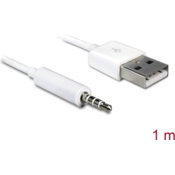 Delock Cable USB-A male > Stereo jack 3.5 mm male 4 pin IPod Shuffle 1 m