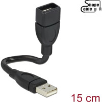Delock Cable USB 2.0 Type-A male > USB 2.0 Type-A female ShapeCable 0.15 m