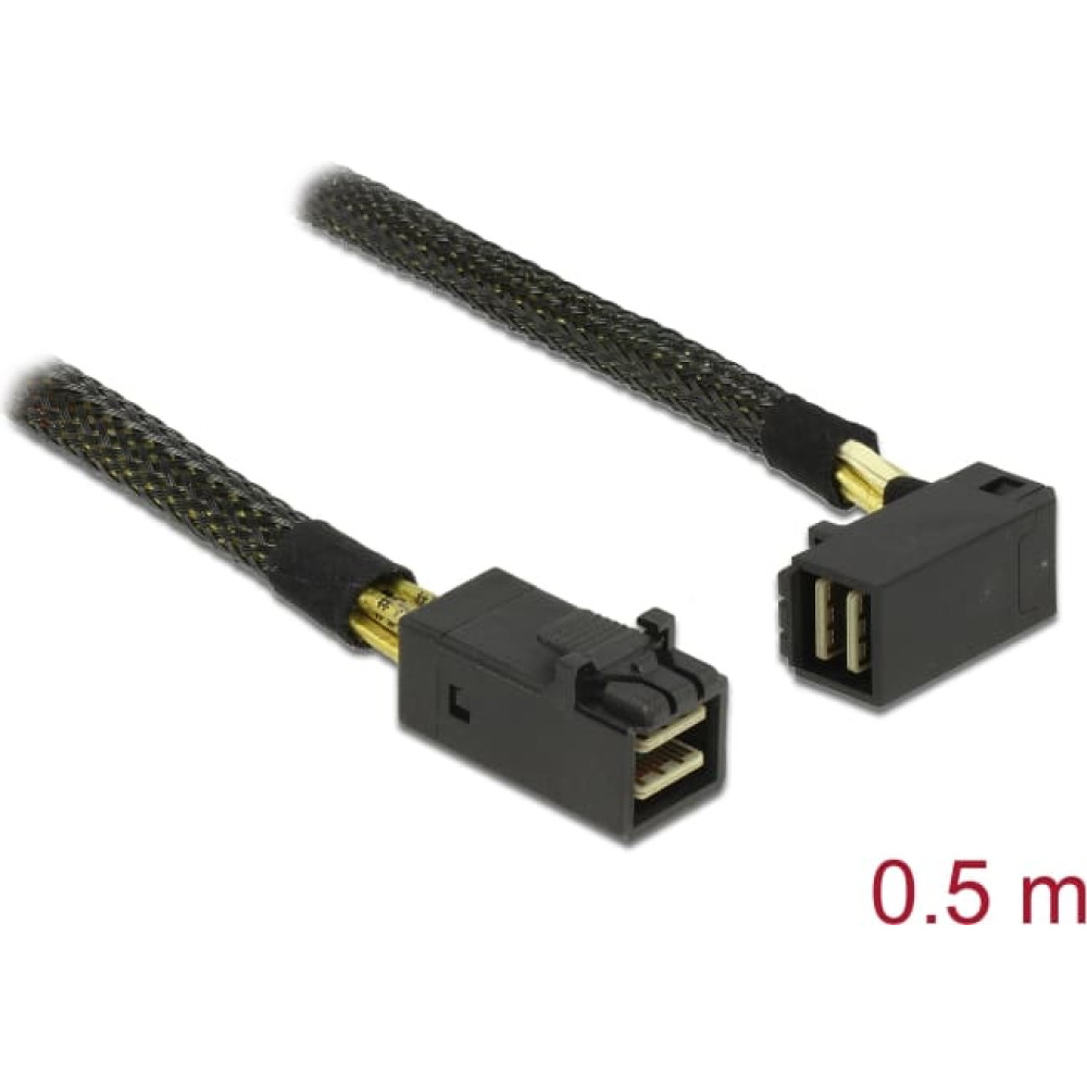 Delock Cable Mini SAS HD SFF-8643 > Mini SAS HD SFF-8643 angled 0.5 m