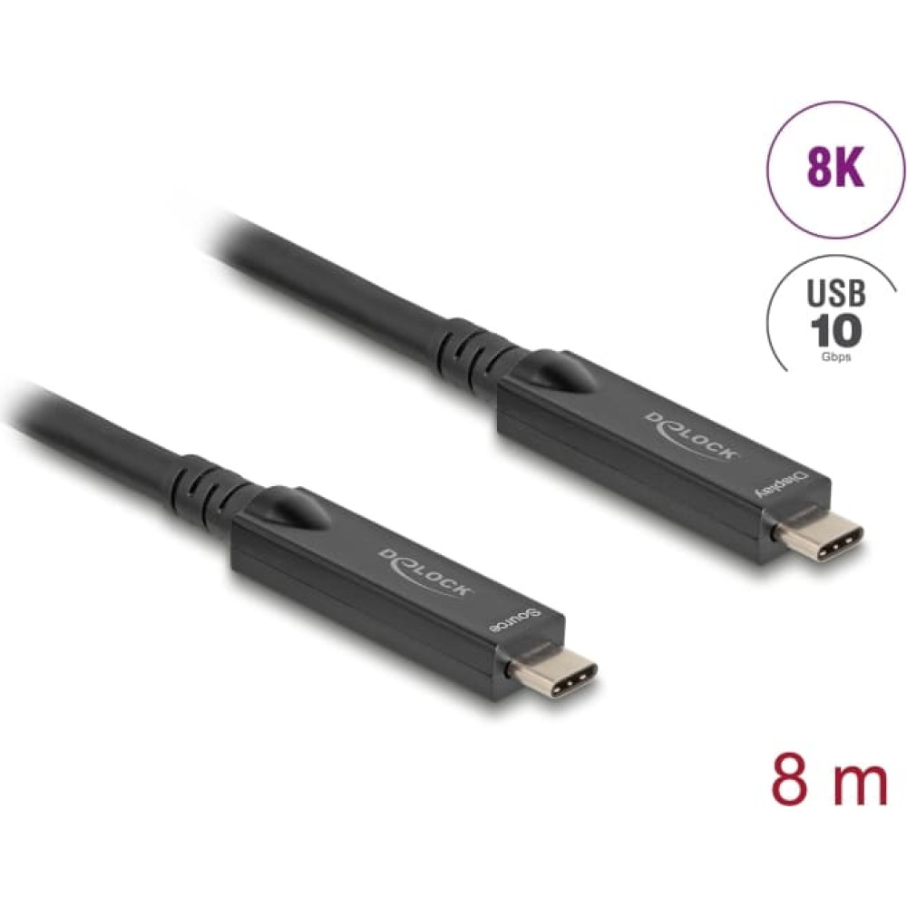 Delock Active Optical USB-C™ 8K Video + Data + PD Cable 8 m
