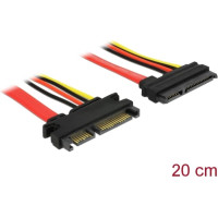 Delock Extension cable SATA 6 Gb/s 22 pin plug > SATA 22 pin receptacle (5 V + 12 V) 20 cm