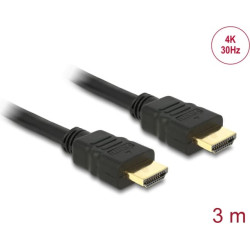 Delock Cable High Speed HDMI with Ethernet – HDMI A male > HDMI A male 4K 3 m