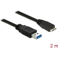 Delock USB 5 Gbps Cable Type-A male to Type Micro-B male 2 m black