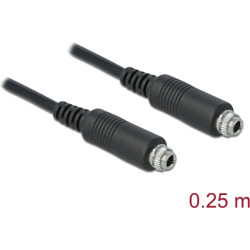 Delock Cable Stereo Jack 3.5 mm female panel-mount > Stereo Jack 3.5 mm female panel-mount 25 cm