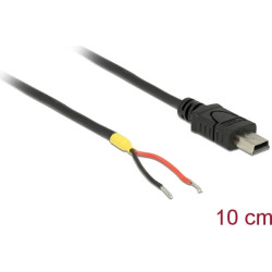 Delock Cable USB 2.0 Mini-B male > 2 x open wires power 10 cm Raspberry Pi
