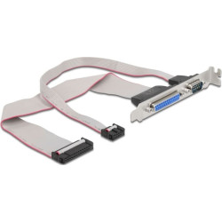 Delock Slotblech - Parallel 1 x Port + Seriell 1 x Port ca. 30 cm Belegung 1:1