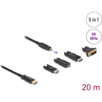 Delock Active Optical 5 in 1 HDMI Cable 8K 60 Hz 20 m