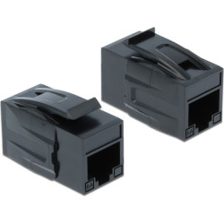 Delock Keystone Module RJ45 jack > RJ45 jack Cat.6A UTP black